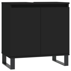 vidaXL Armario de baño madera de ingeniería negro 58x33x60 cm