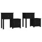 vidaXL Mesitas de noche 2 uds madera de pino negro 79,5x38x65,5 cm vidaXL Mesitas de noche 2 uds madera de pino negro 79,5x38x65,5 cm