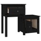 vidaXL Mesitas de noche 2 uds madera de pino negro 79,5x38x65,5 cm vidaXL Mesitas de noche 2 uds madera de pino negro 79,5x38x65,5 cm