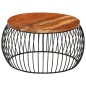 vidaXL Mesa de centro de madera maciza reciclada Ø68 cm vidaXL Mesa de centro de madera maciza reciclada Ø68 cm