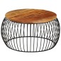 vidaXL Mesa de centro de madera maciza reciclada Ø68 cm vidaXL Mesa de centro de madera maciza reciclada Ø68 cm