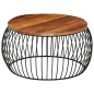 vidaXL Mesa de centro de madera maciza reciclada Ø68 cm vidaXL Mesa de centro de madera maciza reciclada Ø68 cm