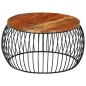 vidaXL Mesa de centro de madera maciza reciclada Ø68 cm vidaXL Mesa de centro de madera maciza reciclada Ø68 cm