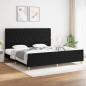 vidaXL Estructura de cama con cabecero de tela negro 200x200 cm vidaXL Estructura de cama con cabecero de tela negro 200x200 cm