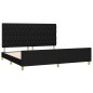 vidaXL Estructura de cama con cabecero de tela negro 200x200 cm vidaXL Estructura de cama con cabecero de tela negro 200x200 cm