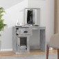 vidaXL Tocador espejo madera contrachapada gris hormigón 90x50x132,5cm vidaXL Tocador espejo madera contrachapada gris hormigón 90x50x132,5cm