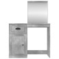 vidaXL Tocador espejo madera contrachapada gris hormigón 90x50x132,5cm vidaXL Tocador espejo madera contrachapada gris hormigón 90x50x132,5cm