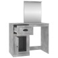 vidaXL Tocador espejo madera contrachapada gris hormigón 90x50x132,5cm vidaXL Tocador espejo madera contrachapada gris hormigón 90x50x132,5cm