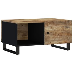 vidaXL Mesa de centro madera maciza mango y contrachapada 80x50x40 cm