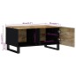 vidaXL Mesa de centro madera maciza mango y contrachapada 80x50x40 cm vidaXL Mesa de centro madera maciza mango y contrachapada 80x50x40 cm