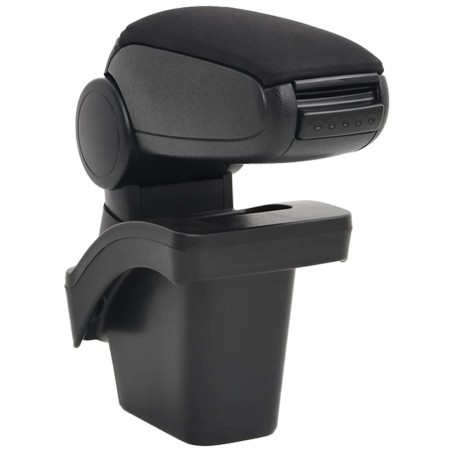 vidaXL Reposabrazos para coche ABS negro 16x30x(40-50) cm