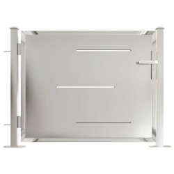 vidaXL Puerta de jardín de acero inoxidable 100x75 cm