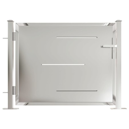 vidaXL Puerta de jardín de acero inoxidable 100x75 cm