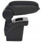 vidaXL Reposabrazos para coche ABS negro 16x30x(40-50) cm