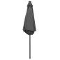 vidaXL Sombrilla con luces LED palo de aluminio antracita 270 cm vidaXL Sombrilla con luces LED palo de aluminio antracita 270 cm