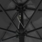 vidaXL Sombrilla con luces LED palo de aluminio antracita 270 cm vidaXL Sombrilla con luces LED palo de aluminio antracita 270 cm