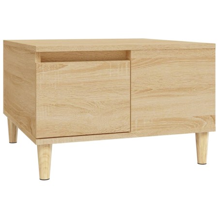 vidaXL Mesa de centro madera contrachapada roble Sonoma 55x55x36,5 cm