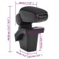 vidaXL Reposabrazos para coche ABS negro 16x30x(40-50) cm