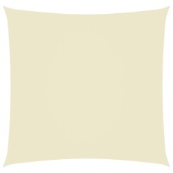 vidaXL Toldo de vela cuadrado tela Oxford color crema 7x7 m