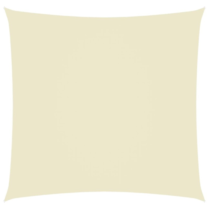 vidaXL Toldo de vela cuadrado tela Oxford color crema 7x7 m