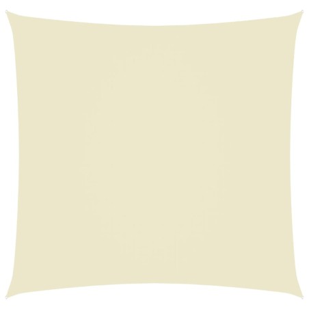 vidaXL Toldo de vela cuadrado tela Oxford color crema 7x7 m