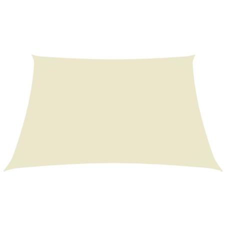 vidaXL Toldo de vela cuadrado tela Oxford color crema 7x7 m