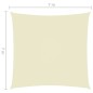 vidaXL Toldo de vela cuadrado tela Oxford color crema 7x7 m