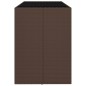 vidaXL Mesa alta bar superficie vidrio ratán PE marrón 185x80x110 cm vidaXL Mesa alta bar superficie vidrio ratán PE marrón 185x80x110 cm