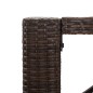 vidaXL Mesa alta bar superficie vidrio ratán PE marrón 185x80x110 cm vidaXL Mesa alta bar superficie vidrio ratán PE marrón 185x80x110 cm