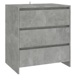 vidaXL Aparador de madera contrachapada gris hormigón 70x41x75 cm