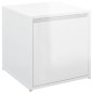 vidaXL Cajón taburete madera contrachapada blanco brillo 40,5x40x40 cm vidaXL Cajón taburete madera contrachapada blanco brillo 40,5x40x40 cm