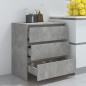 vidaXL Aparador de madera contrachapada gris hormigón 70x41x75 cm vidaXL Aparador de madera contrachapada gris hormigón 70x41x75 cm