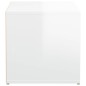 vidaXL Cajón taburete madera contrachapada blanco brillo 40,5x40x40 cm vidaXL Cajón taburete madera contrachapada blanco brillo 40,5x40x40 cm
