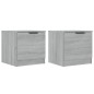 vidaXL Mesitas de noche 2 unidades color gris Sonoma 40x39x40 cm