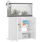 vidaXL Soporte de acuario madera ingeniería blanco brillo 81x36x73 cm vidaXL Soporte de acuario madera ingeniería blanco brillo 81x36x73 cm