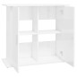 vidaXL Soporte de acuario madera ingeniería blanco brillo 81x36x73 cm vidaXL Soporte de acuario madera ingeniería blanco brillo 81x36x73 cm