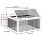 vidaXL Conejera de madera maciza de pino gris 117,5x97x47,5 cm vidaXL Conejera de madera maciza de pino gris 117,5x97x47,5 cm