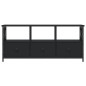 vidaXL Mueble de TV hierro y madera contrachapada negro 102x33x45 cm