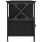 vidaXL Mueble de TV hierro y madera contrachapada negro 102x33x45 cm