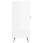 vidaXL Aparador de madera de ingeniería blanco brillo 90x34x80 cm vidaXL Aparador de madera de ingeniería blanco brillo 90x34x80 cm