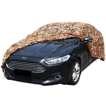 vidaXL Red de camuflaje con bolsa de almacenamiento beige 2x6 m