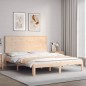 vidaXL Estructura de cama con cabecero madera maciza 160x200 cm vidaXL Estructura de cama con cabecero madera maciza 160x200 cm