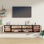 vidaXL Armarios de pared 2 uds madera maciza pino negro 80x30x30 cm