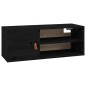 vidaXL Armarios de pared 2 uds madera maciza pino negro 80x30x30 cm