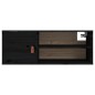 vidaXL Armarios de pared 2 uds madera maciza pino negro 80x30x30 cm