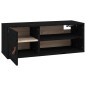 vidaXL Armarios de pared 2 uds madera maciza pino negro 80x30x30 cm
