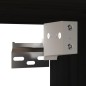 vidaXL Armarios de pared 2 uds madera maciza pino negro 80x30x30 cm