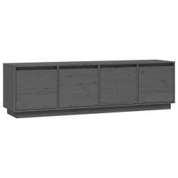 vidaXL Mueble de TV madera maciza de pino gris 156x37x45 cm