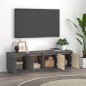 vidaXL Mueble de TV madera maciza de pino gris 156x37x45 cm