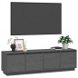vidaXL Mueble de TV madera maciza de pino gris 156x37x45 cm